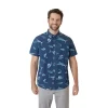 Men's Eddie Bauer On-The-Go Button-Down Shirt -Boutique Fashion Clothing Store 5190554 Indigo Fish
