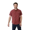 Men's Eddie Bauer Mountain Regular-Fit Performance Button-Down Shirt -Boutique Fashion Clothing Store 5190611 Andorra Red