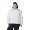 Plus Size Eddie Bauer Quilted Mockneck Sweatshirt -Boutique Fashion Clothing Store 5593443 Oatmeal Stone
