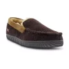 Men's Eddie Bauer Simulated Wool Moccasin Slippers -Boutique Fashion Clothing Store 5865608 Brown