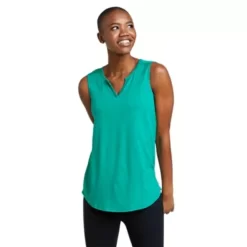 Eddie Bauer Women's Gate Check Sleeveless Split-Neck Tunic -Boutique Fashion Clothing Store https3A2F2Feddiebauer.scene7 .com2Fis2Fimage2FEddieBauer2FD0091280 747C1 640x