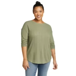Eddie Bauer Women's Mountain Town Long-Sleeve Textured T-Shirt -Boutique Fashion Clothing Store https3A2F2Feddiebauer.scene7 .com2Fis2Fimage2FEddieBauer2FD0093861 653C1 640x