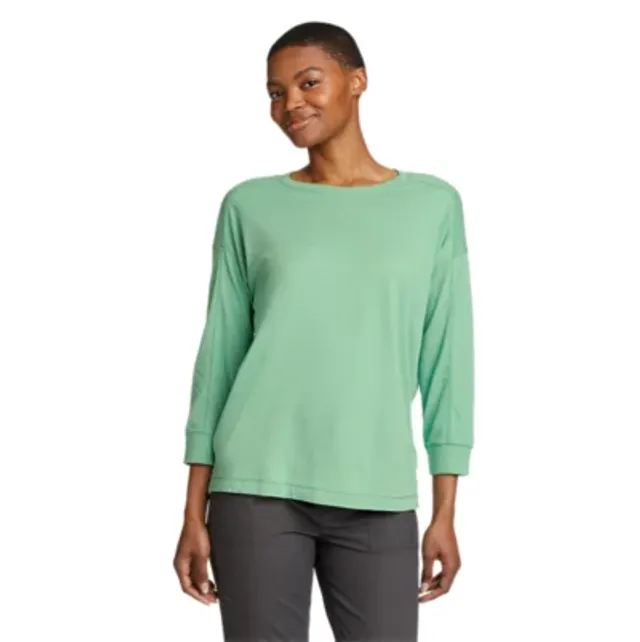 Eddie Bauer Women's Everyday Essentials 3/4-Sleeve T-Shirt 5 Eddie Bauer Women's Everyday Essentials 3/4-Sleeve T-Shirt - Image 3