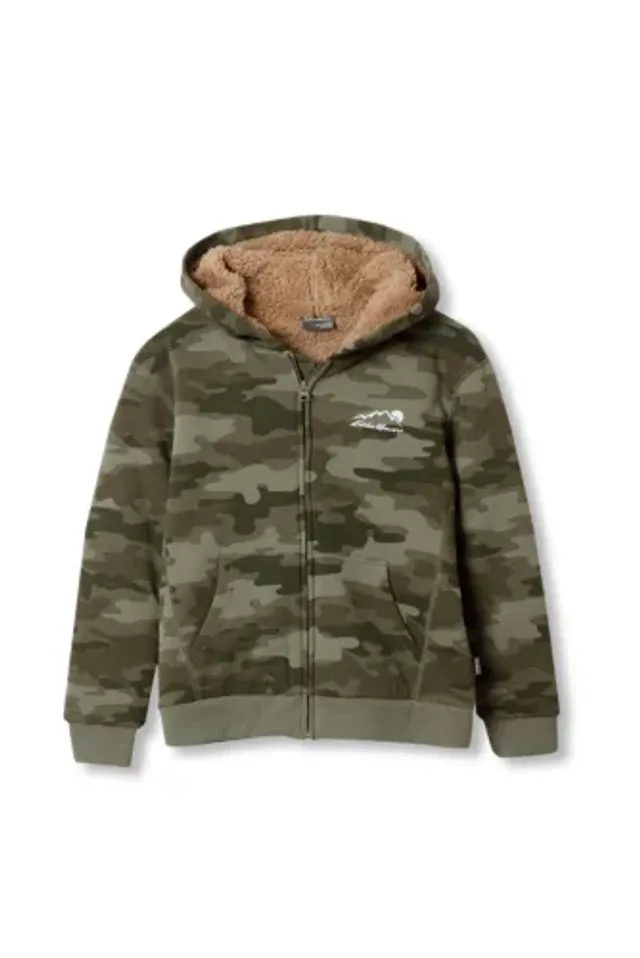 Eddie Bauer Boys' Camp Fleece Faux Shearling Full-Zip Hoodie 3 Eddie Bauer Boys' Camp Fleece Faux Shearling Full-Zip Hoodie