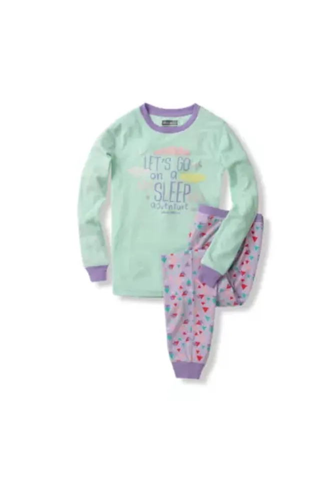 Eddie Bauer Girls' Fleece And Waffle Knit Sleep Set 3 Eddie Bauer Girls' Fleece And Waffle Knit Sleep Set