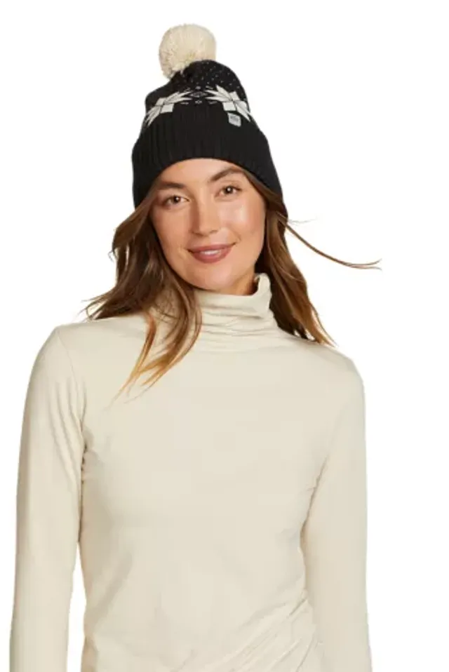 Eddie Bauer Women's Lola Peak Pom Beanie 3 Eddie Bauer Women's Lola Peak Pom Beanie