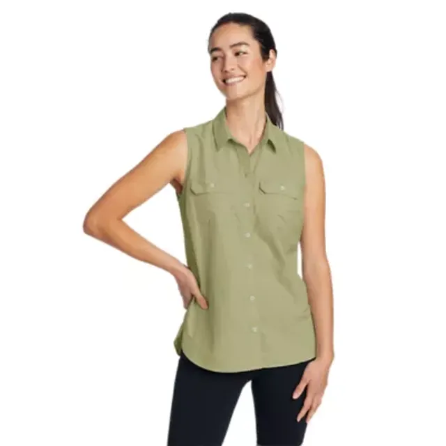Eddie Bauer Women's Mountain Ripstop Sleeveless Shirt 3 Eddie Bauer Women's Mountain Ripstop Sleeveless Shirt