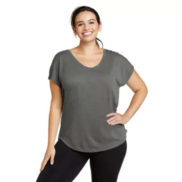 Eddie Bauer Women's Gate Check Twist-Back T-Shirt 4 Eddie Bauer Women's Gate Check Twist-Back T-Shirt - Image 2