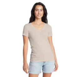 Eddie Bauer Women's Stine's Short-Sleeve V-Neck T-Shirt -Boutique Fashion Clothing Store https3A2F2Feddiebauer.scene7 .com2Fis2Fimage2FEddieBauer2FD0591196 150C1 640x
