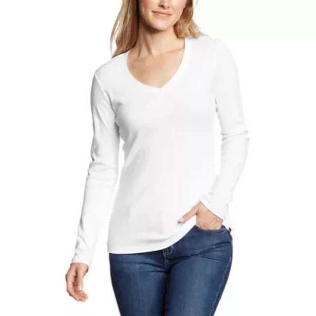 Eddie Bauer Women's Stine's Long-Sleeve V-Neck T-Shirt 6 Eddie Bauer Women's Stine's Long-Sleeve V-Neck T-Shirt - Image 4