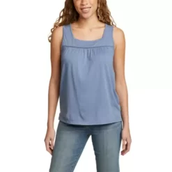 Eddie Bauer Women's Lila Square-Neck Sleeveless Shirt